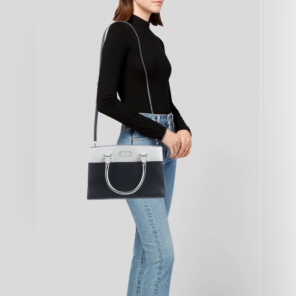 NEW💝Kate Spade New York Grove Street Caley Leather Satchel, Black - Picture 4 of 10